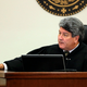Judge George Gallagher instructs the jury about the punishments they can assess during the punishment phase in a 2014 trial.